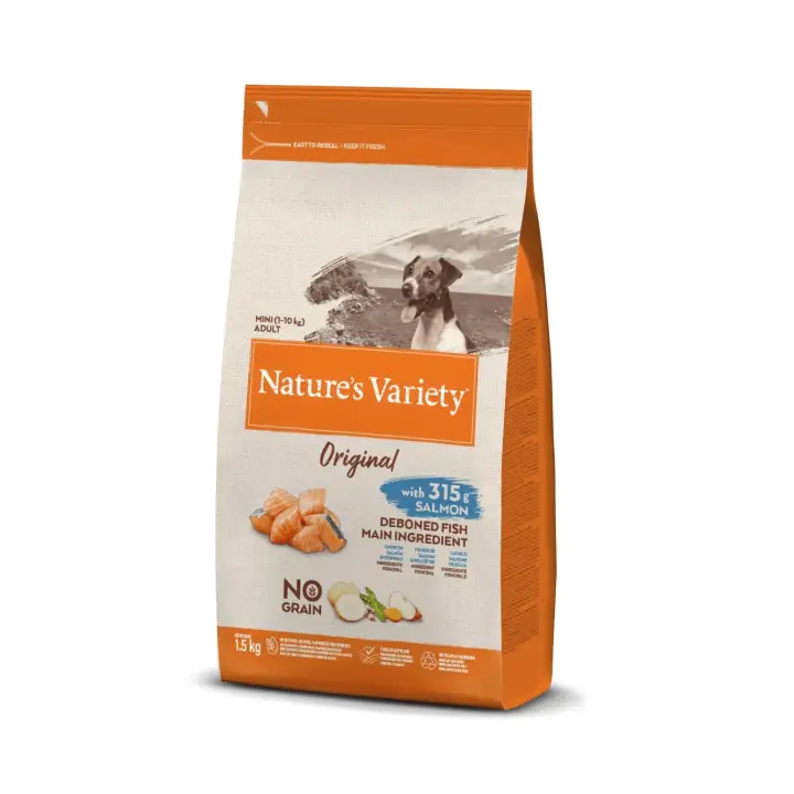 Nature's Variety Original Mini No Grain Salmon - Comida para Perros Mini de Salmon - 1