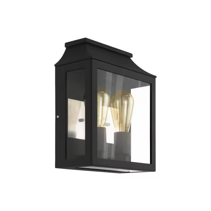 Eglo Aplique de pared 2 luces aluminio negro - Soncino - 1