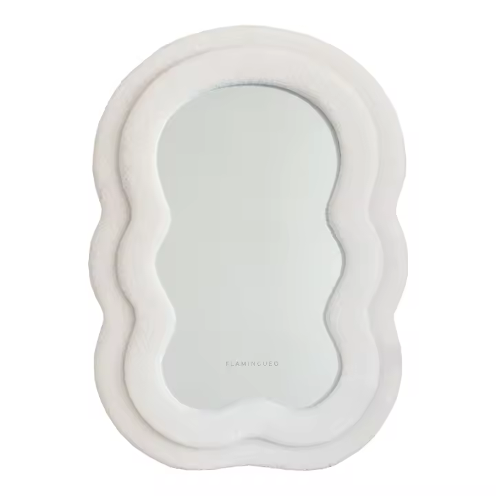 Flamingueo Espejo Pared Espejo Irregular Espejos Decorativos de Pared Espejo de Mesa Espejo Ondulado Decoracion Pared Wavy Mirror - 1