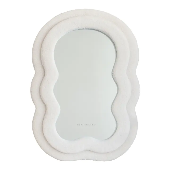 Flamingueo Espejo Pared Espejo Irregular Espejos Decorativos de Pared Espejo de Mesa Espejo Ondulado Decoracion Pared Wavy Mirror - 1