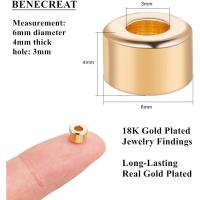 30Pcs Cuentas De Espaciador De Latón Pintadas Con Oro De 18K Tubo Metálico Para Creación De Joyas DIY Forma Redonda Y Barra - details 1