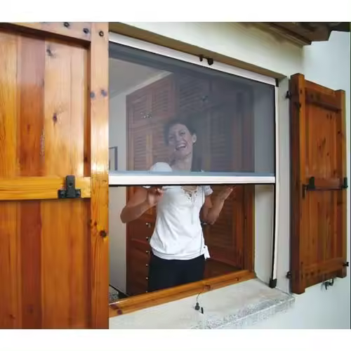 Kit mosquitera HEYAC enrollable vertical 120x170 blanca - 1