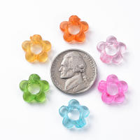 100pcs De Contornos De Flores En Acrílico Transparentes 13x13x4mm Agujero: 2.5mm Medida Interna: 5mm Para Manualidades Y Joyería - details 3