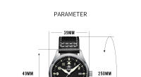 Reloj Automático Para Hombre ADDIESDIVE C3 Super Luminoso 20Bar Impermeable NH35A 316L Acero Inoxidable Con Correa De Cuero Display Numeral Arábigo - details 8