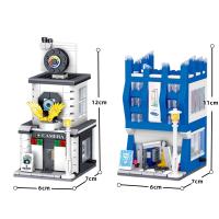 Kit De Modelos De Edificios Micro Para Niñas Y Niños Bloques De Construcción Clásicos Para Regalo Tienda De Arquitectura Vistas De Calle Serie De Edificios Pequeños - details 4