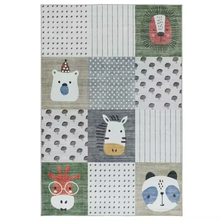 Alfombra interior lavable infantil con animales en Multicolor - CANDY 24061 |120x170 cm - 1