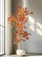 Árbol De Maple Artificial 70-140cm Hojas De Cola De Pollo De Seda Planta Japonesa Falsa Para Decoración De Jardín Y Habitaciones - details 10