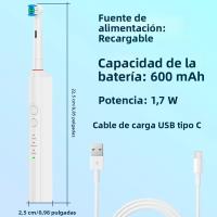 Cepillo De Dientes Eléctrico Inteligente Con 6 Cabezas 3 Modos Y Timer De 2 Minutos Recargable Compatible Con Cabezas De Cepillo Oral B - details 6