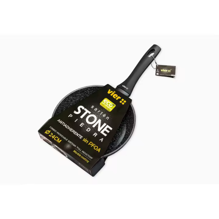 Sartén VIER Stone de Aluminio Forjado Antiadherente 24 Cm para Inducción - 1