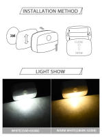 Lámpara Nocturna Inteligente LED Para Armario Y Escaleras Sensor De Movimiento PIR Luz De Baño Y Cocina Automática ON/OFF - details 9