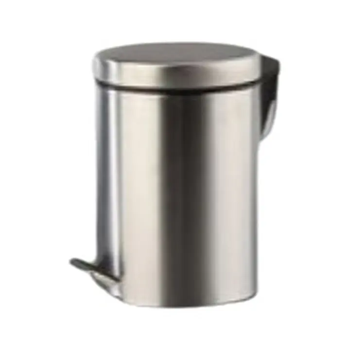 Papelera con Pedal Acero Inoxidable Redondo 14 L - 1