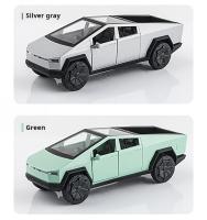 Modelo De Coche De Aleación Cybertruck 1:32 Juguetes De Metal Para Niños Vehículos De Tierra Off-road Simulación Colección Regalos - details 7
