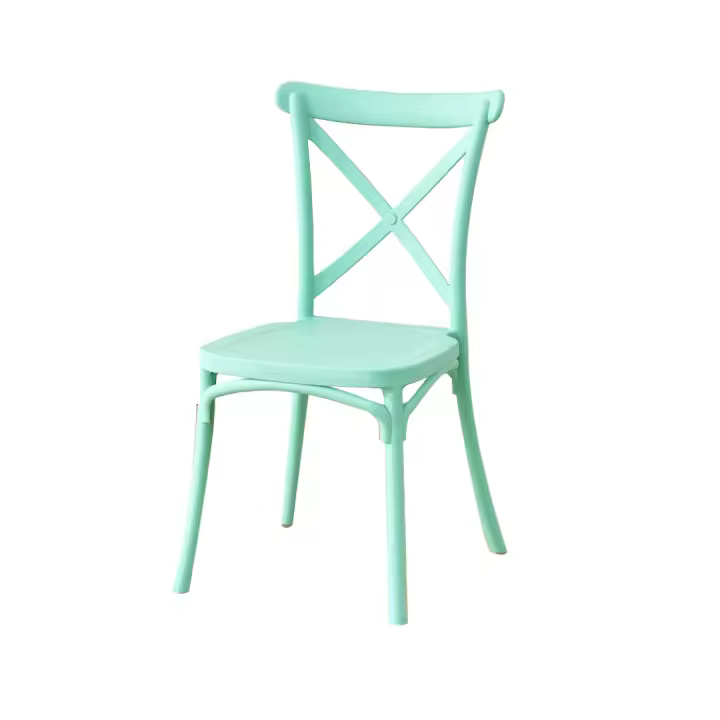 Silla Crossback polipropileno diseño eventos verde 90 x 48 x 49 cm - 1