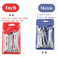 Llave De Combinación Mini 10 Pcs 4-11mm Metrícula / Imperial Acero Doble Engranaje Herramienta De Reparación Para El Hogar - details 0