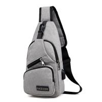 Bolso De Hombro Para Hombre Con Puerto USB Bolsa Transversal Deportiva Monedero Estilo Casual Tamaño 16x8x33cm - details 11