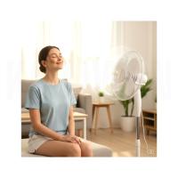 Ventilador de Pie 45W Silencioso con 3 Velocidades Ajustables y Oscilación- karawan - details 2
