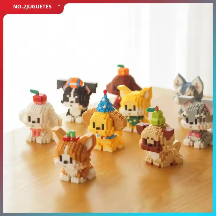 Juego De Construcción Creativo Mini Bloques Para Niños Perro Y Gato Modelo Animal DIY Asamblejable Rompecabezas De Piedra Diamante Bloque De Ladrillo Juguetes Educativos Para Niños - 1