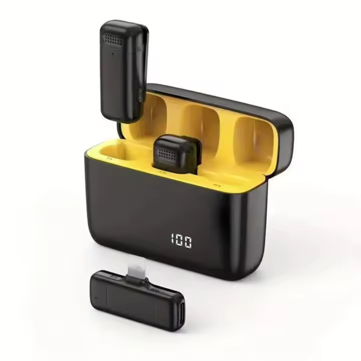 Micrófono Lavalier Inalámbrico Con Estuche De Carga Portátil Para Audio Y Video Grabación Compatible Con iPhone Android Notebook Ideal Para Gaming En Vivo - 1