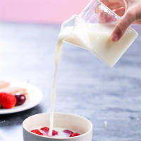 1Pc Copa De Leche 300ML Estilo Botella De Leche Media Pintada Mini Juguete De Crema De Vidrio Ecológico Con Forma De Aves De Correr - details 14