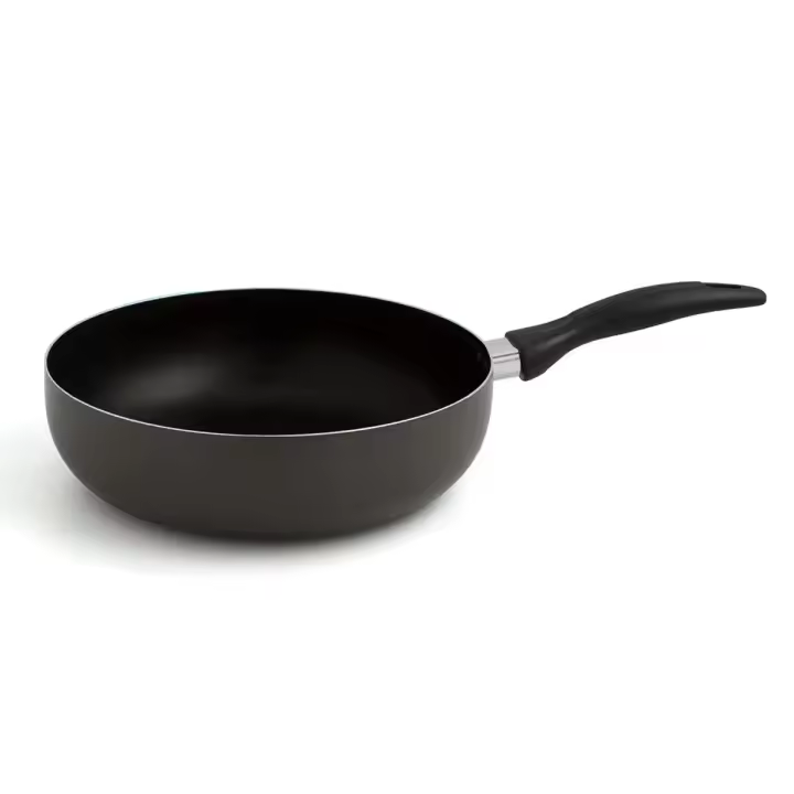 Juego de sartenes (16/20/24cm)  Black antiadherentes en aluminio prensado aptas para todos los fuegos incluso para inducción y Bateria de cocina en acero inoxidable aptas para todo tipo de cocinas - 1