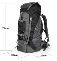 Mochila Senderismo Viajes Montañismo Camping Trekking 70L Negro - details 2