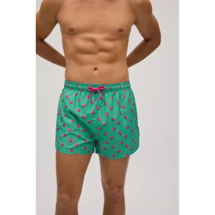 ysabel mora bañador hombre. Bañador Verde Pulpos de Ysabel Mora. 90302. Bañador corto para hombre. Tejido ligero de secado rápido. Estampado pulpos. - 1