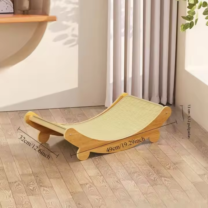 Juego De Juguete Para Gatos Muebles Multifuncional Con Tablero De Rasguño Desmontable Y Resistente Al Desgaste Incluye Cama De Descanso Material De Sisal Y Lino - 1