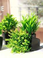 1pc Plant Artificial De Eucalipto Miniatura En Maceta Negra Para Decoración De Interiores Oficina Farmacia Baño Escritorio - details 3