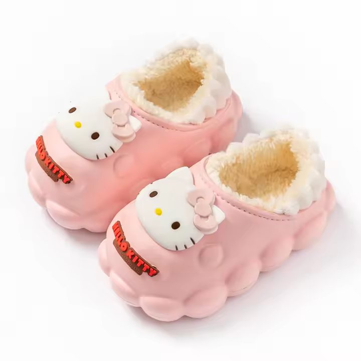 Zapatillas De Invierno Para Niñas Sanrio Antideslizantes De EVA Suave Suela Cómodas Y Cálidas Zapatos De Interior Para Niños - 1