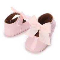 Zapatos De Princesa Para Bebé Niña En Lace Blanca Mocasines Con Lazo Y Borde Antideslizante De Goma Primera Calzado Para Caminar - details 160