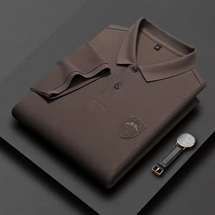 Camisa Polo De Verano Para Hombres Diseño De Moda Bordado Algodón De Seda Transpirable Casual Negocios Manga Corta - 1
