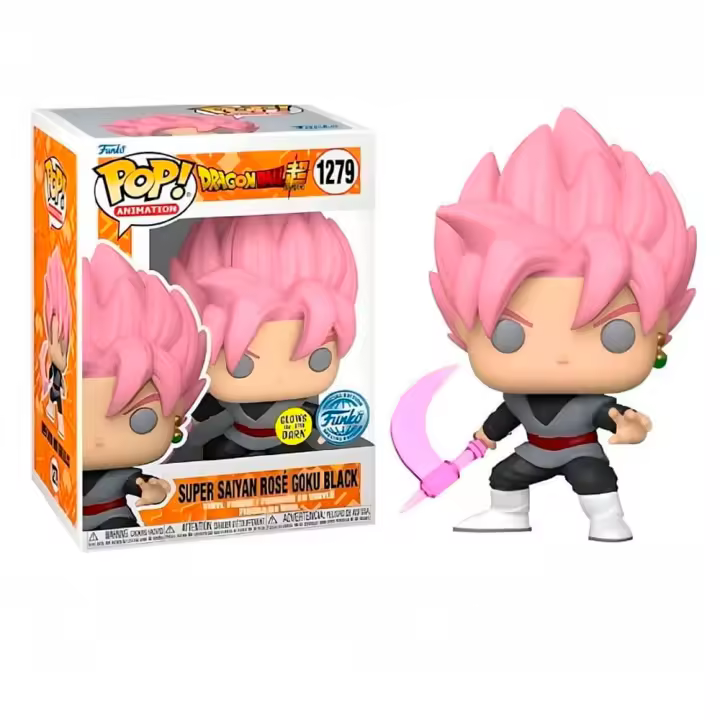 Funko Goku Rose Black Super Saiyan Exclusivo GITD Glow in the dArk  Dragon ball Funko Pop 1279 - 1