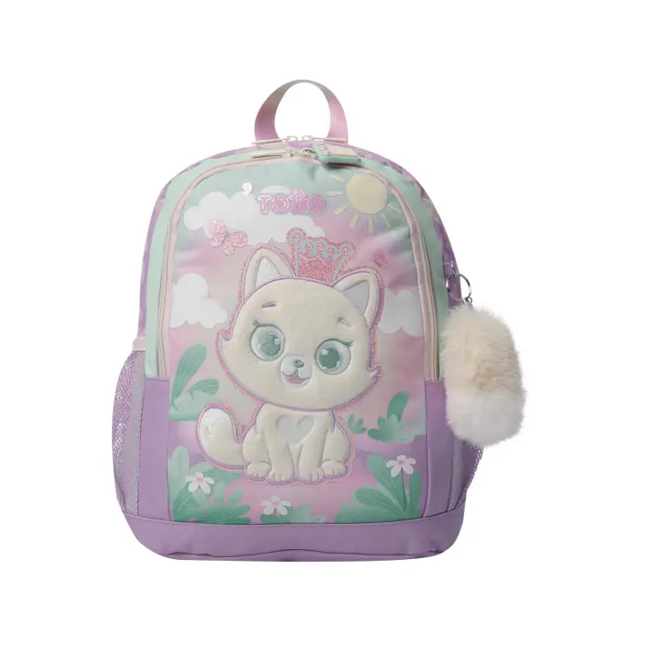 Totto Mochila infantil  Queen Cat -Dimensiones:26 x 37 x 10 cm-Material:Poliester - 1