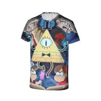 Camiseta De Terciopelo Con Diseño De Bill Cipher De Gravity Falls Para Niños Y Varones Moda De Calle Veraniega Manga Corta Ropa Para Padres E Hijos - details 4