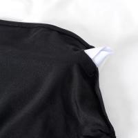 Traje de baño de una sola pieza con estampado de leopardo conservador hueco de hombro inclinado - details 4