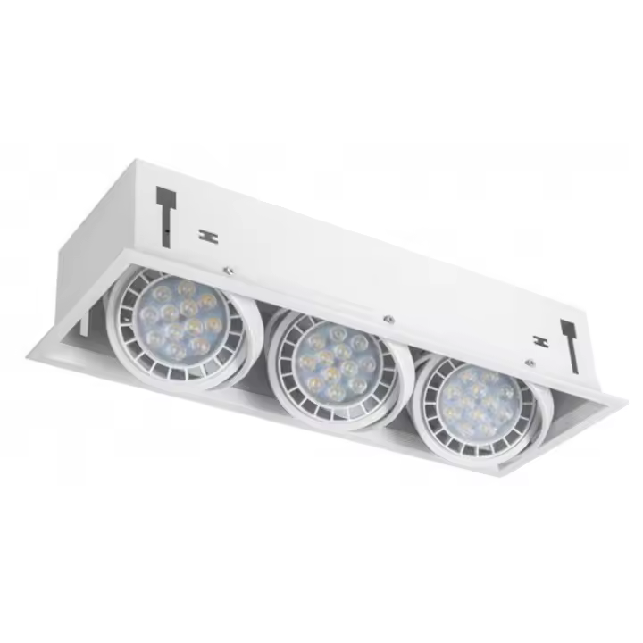 FABRILAMP Foco Kardan Cesar Empotrar 3xr111 Blanco 17,2x48 - Alta Calidad - 1