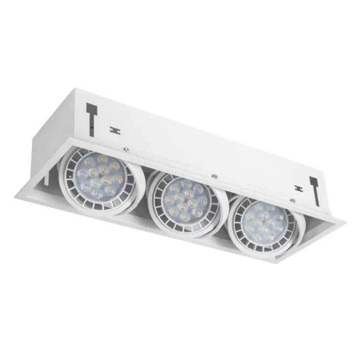FABRILAMP Foco Kardan Cesar Empotrar 3xr111 Blanco 17,2x48 - Alta Calidad - 1