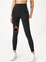 Leggings De Yoga Para Mujer Cintura Alta Pecho Primavera Otoño Invierno Con Bolsillos Y Cierre Elástico De Terciopelo Grueso - details 1