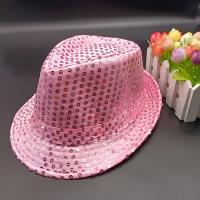 Gorro De Jazz Para Hombres Y Mujeres Decorado Con Lentejuelas Para Performance En Escenario Fiesta Y Vacaciones Material De Poliéster - details 8