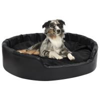 vidaXL Cama de Perro Felpa y Cuero Sintético 99x89x21cm Colchón Color Amarillo,  Gris oscuro,  Beige y mas - details 5