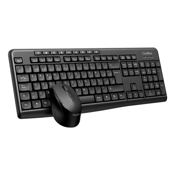 CoolBox - COO-KTR-03W teclado Ratón incluido Hogar / Oficina RF inalámbrico QWERTY Español Negro COO-KTR-03W - 1