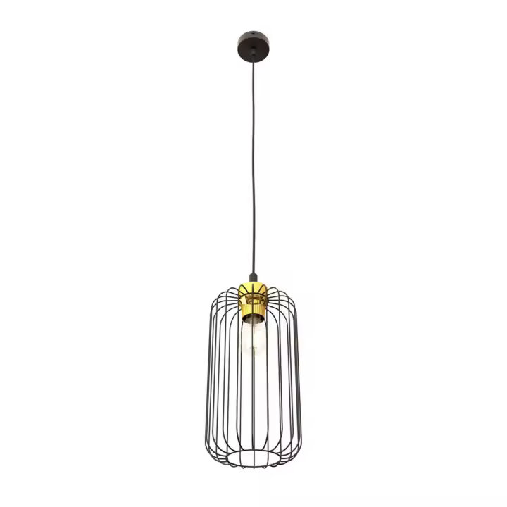 Lámpara de Suspensión Vander, Metal, Negro, 16x16x140 cm - 1