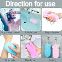 Alfombrilla De Baño Con Esponja De Silicona Y Cepillo Para Lavar Los Pies Reutilizable Y Adhesiva En La Pared Masajeador De Pies Para Ducha - details 11