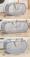 Cesta De Ropa Plegable De Malla Transpirable Organizador De Ropa Sucia Para El Hogar Con Manija Portátil Y Ligeras Para Pantalones Y Otras Ropa Herramienta De Ordenación - details 0