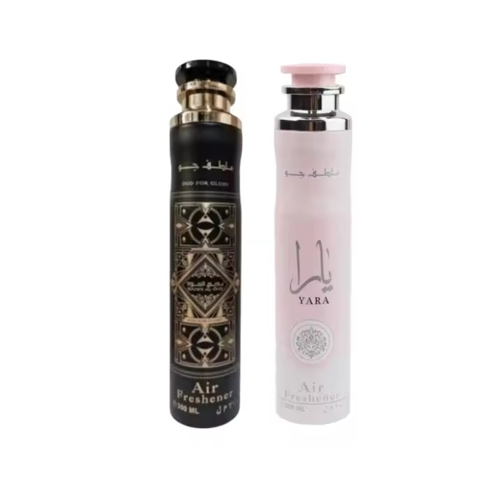 pack 2 ambientadores lataffa YARA 300 ML +  Lattafa Perfumes Oud For Glory Air Freshener 10.1 Ounce 300ml PERFUME ARABE EN TU HOGAR - 1