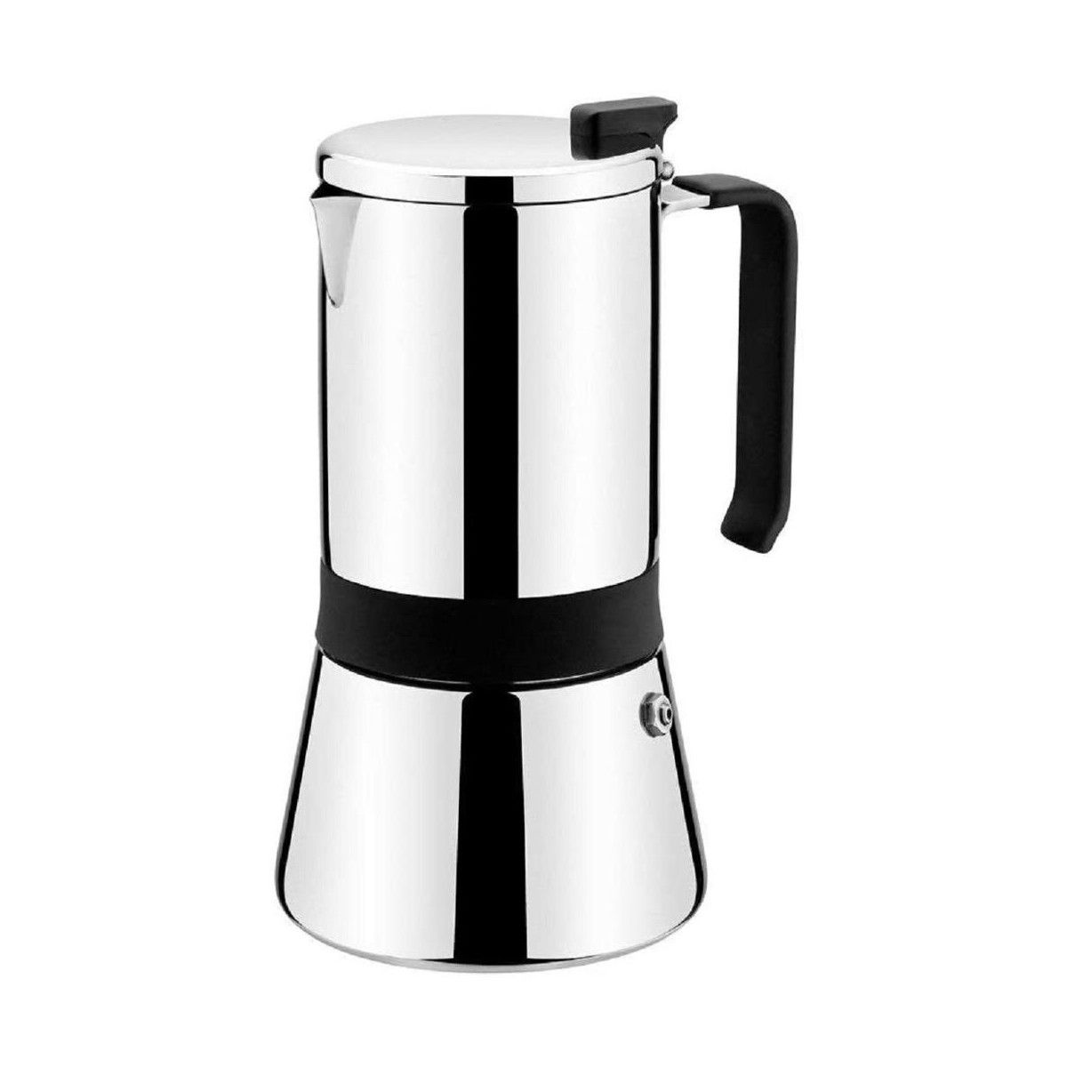 Monix Aroma - Cafetera italiana de acero inoxidable 18/10. Capacidad 4 a 10 Tazas. Para Cocinas de gas inducción vitroceramica