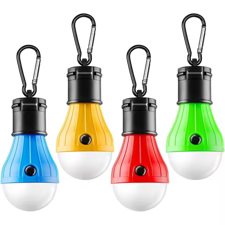 Lámpara De Tienda de campaña LED portátil,4paquetes, Gancho de clip, Luces de Emergencia Para huracanes,bombillas LED - 1