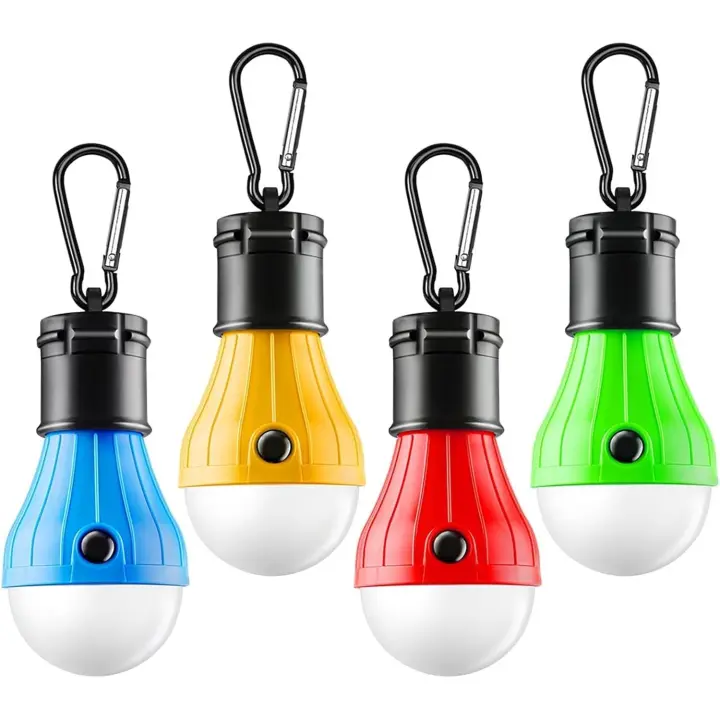 ZC Lámpara De Tienda de campaña LED portátil,4paquetes, Gancho de clip, Luces de Emergencia Para huracanes,bombillas LED - 1