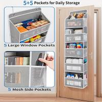 Organizador De Almacenamiento Colgante Con 5 Estantes Para Puerta Anti-Desplazamiento Gran Capacidad Adecuado Para Dormitorio Y Baño - details 1