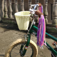 Cesta De Bicicleta De Rotura Multifuncional Frontal Hecha a Mano Tejida Con Hilo Vinagre Vintage Para Niños Y Adultos Material Plástico - details 1